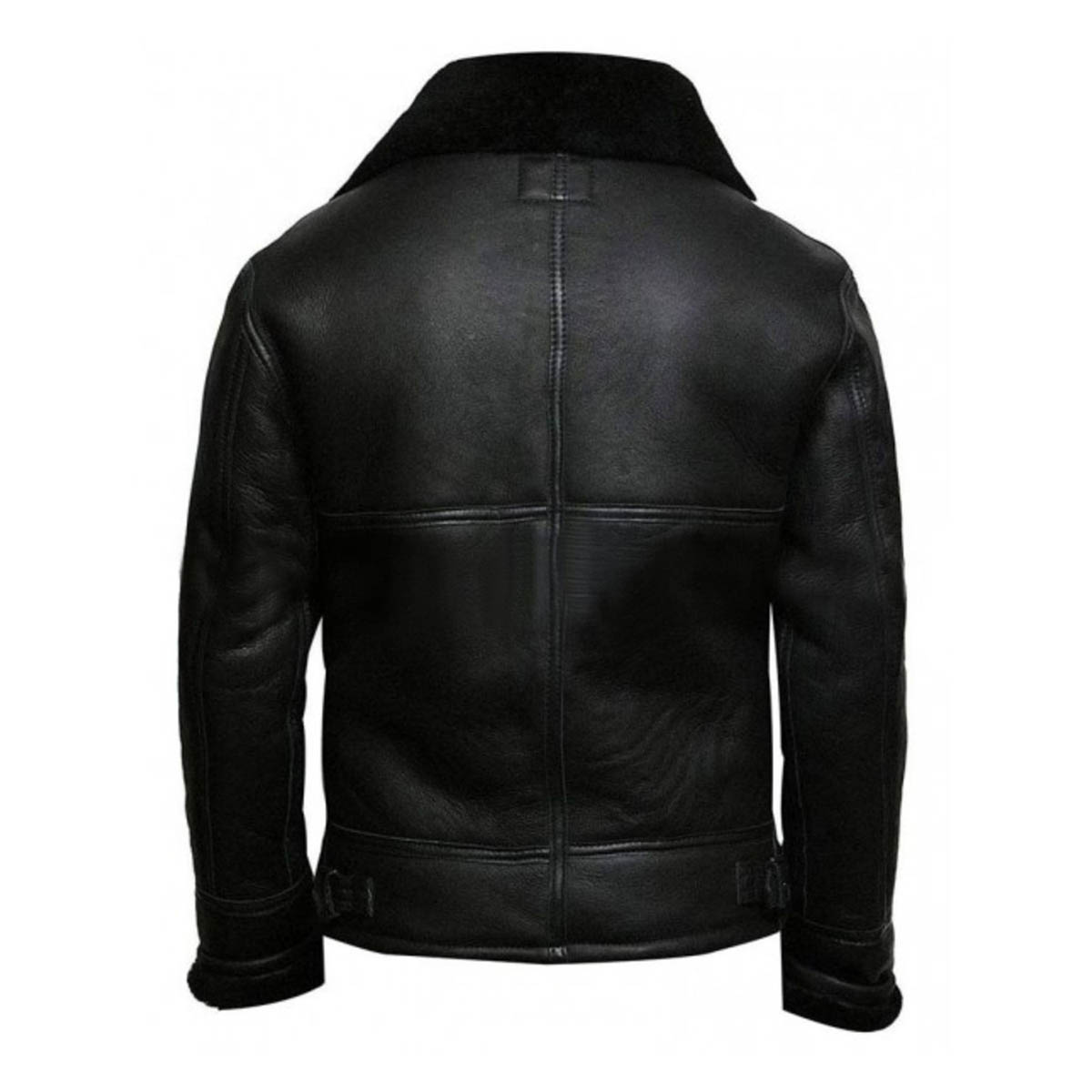 MEN'S FUR COLLAR BLK B3 JACKET BACK